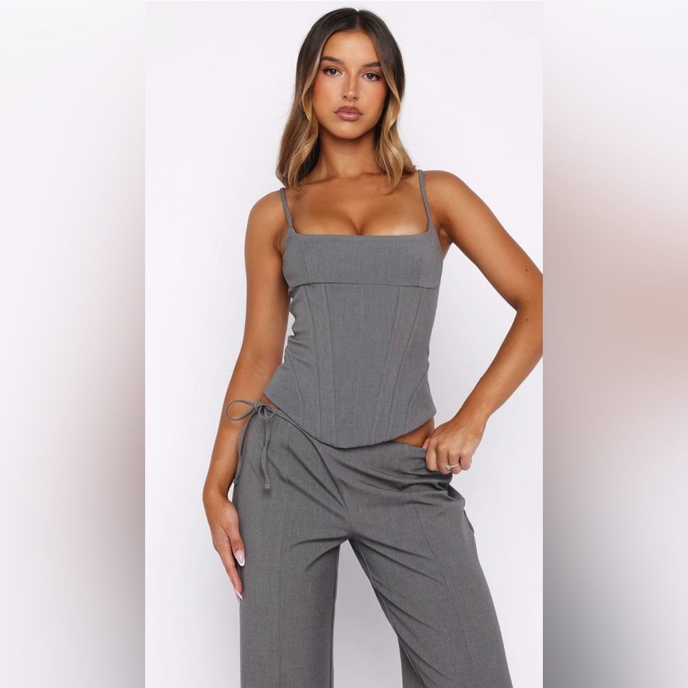 White Fox Boutique Heartfelt Moments Bustier Corset
Grey Size XS NWT